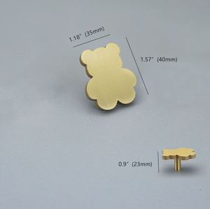 Solid Brass Bear Shape <b>Knob</b> Pull Drawer Cabinet for Home Dresser <b>Door</b> Cabinet Furniture <b>Decorative</b> Kitchen Wardrobe Handle <b>Knobs</b> - Product Image 4