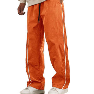 Ventes en gros de coupe-vent personnalisés avec impression d'écriture, streetwear, coupe-vent en nylon évasé, pantalon de survêtement ample pour hommes 2026 - Product Image 3