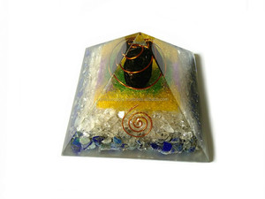 Vente en gros de produits spirituels chauds pyramide d'orgone en couches de 7 chakras de haute qualité avec nouveau logo cristaux matériau de pierre précieuse poli - Product Image 6