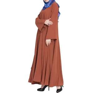 Robe de prière jilbab Abaya ceinture taille femmes Abaya modeste plaine couleur unie traditionnel islamique musulman Abaya caftan Baggy - Product Image 3