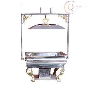 Plat de service élégant et classique en acier inoxydable pour la présentation d'aliments chauds |   Buffets de mariage et de fête écologiques et durables - Product Image 4