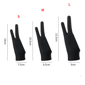 Gants de dessin anti-salissure à 2 doigts de qualité supérieure pour main droite et main gauche Logo personnalisable noir pour emballage de boîte de sport de piscine - Product Image 6