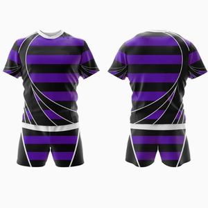 Venta al por mayor de ropa deportiva de Rugby Unisex conjunto transpirable logotipo personalizado impreso uniformes transpirables nuevo estilo técnica de sublimación - Product Image 4