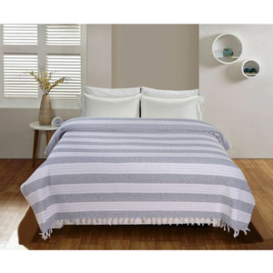Parure de lit de luxe 100% coton King Size avec taies d'oreiller literie solide décor à la maison - Product Image 5
