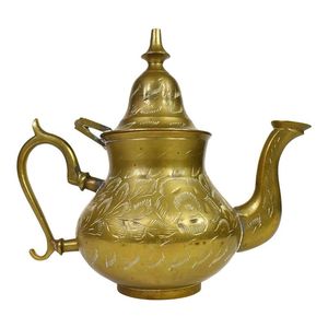 Bouilloire à thé en laiton Royal Finish pour un service à thé de luxe avec des courbes élégantes et une construction robuste et durable - Product Image 1