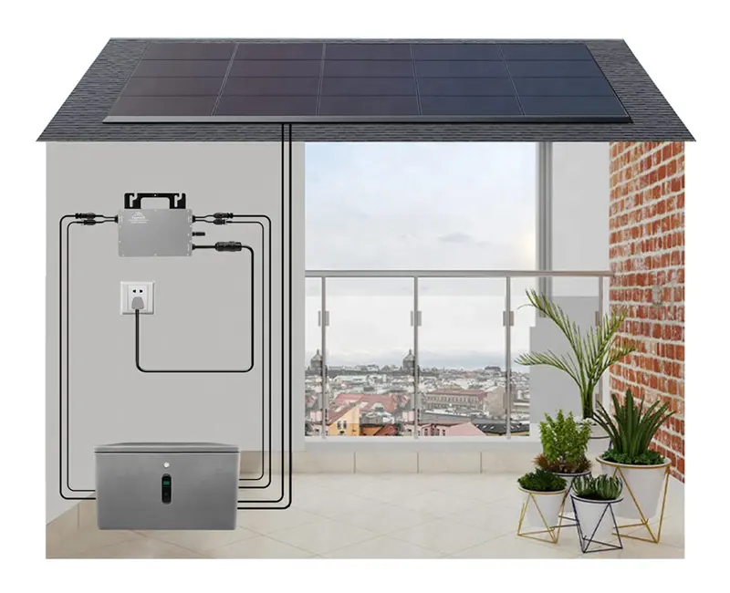 Système d'énergie solaire MESS1600H avec micro-onduleur et unité de batterie intelligente 1536Wh Système de balcon solaire portable