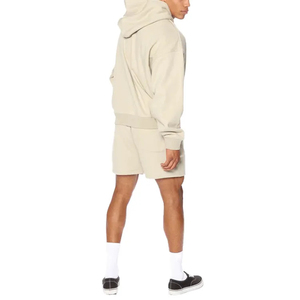Ensemble de vêtements d'extérieur pour hommes-Chemise et short 2 pièces de couleur unie respirante grande taille avec logo personnalisé pour adultes - Product Image 5