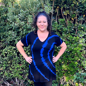 Best Stylish Tie-Dye 100% Rayon <b>Tunic</b> Tops for Women Hot Sexy Swing Look Summer Holidays Tank Sleeve Wear - Product Image 1