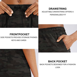 Short de yoga d'entraînement taille haute pour femmes avec poches Short imprimé décontracté respirant de style motard en gros - Product Image 5