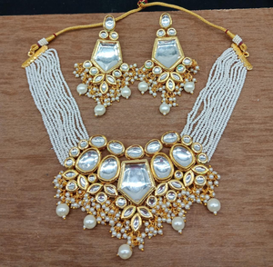 Premium Kundan <b>Necklace</b> <b>Set</b> Backside Meenakari Work Handcrafted <b>Set</b> Perfect For <b>Wedding</b> Functions Indian Traditional Jewelry <b>Set</b> - Product Image 5