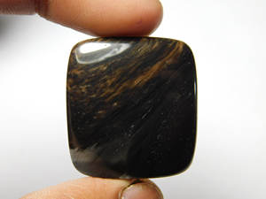 ออบซิเดียนธรรมชาติ Cabochon คุณภาพสูงสุดรูปลักษณ์ที่สวยงามและรูปร่างหินหลวมแฮนด์เมดคุณภาพเยี่ยม 31 เซนติก ( 28*25 มม.) ราคาโรงงาน - Product Image 3