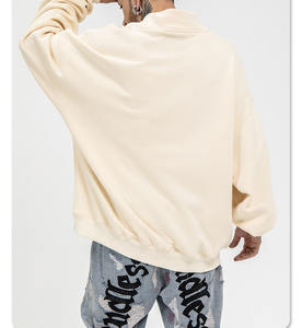 Sudadera extragrande de manga larga con logotipo personalizado para hombre, jersey de cuello redondo en blanco para hombre - Product Image 5