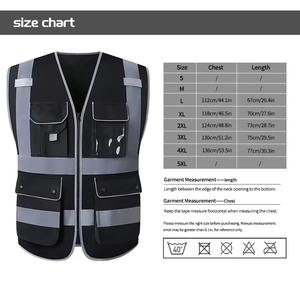Gilet de sécurité d'hiver en toile durable pour hommes, vêtements de travail réfléchissants respirants pour les conducteurs de construction, le travail d'entretien assure la sécurité - Product Image 3