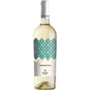 Italian POGGIO MAR Vermentino Puglia IGP White <b>Wine</b> Fruity Coastal 750ml 6 Bottles Per Box Made in Italy - Product Image 1
