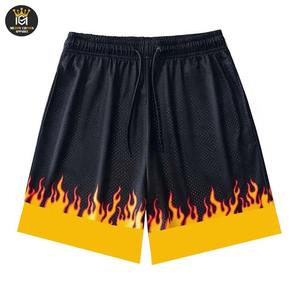 Pantalones cortos de impresión de malla de sublimación 2 en 1 de entrenamiento de longitud media Pantalones cortos de sublimación de baloncesto - Product Image 1