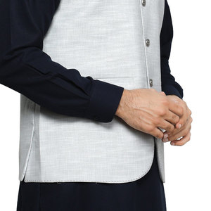 Chaleco de hombre 2025, Chaleco Ajustado de lona transpirable, cuello mandarín, sin mangas, ropa exterior de boda de otoño, nueva moda al por mayor - Product Image 6