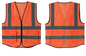 High Visibility Breathable <b>Reflective</b> Vest Jacket for Construction Security Mesh Fabric Safety Vest with Reflector Clothing - Product Image 4