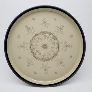 Placa de cargador de resina brillante de cristal AYC METALS delicado brillo hecho a mano belleza Art Deco diseño ligero para refinado - Product Image 1