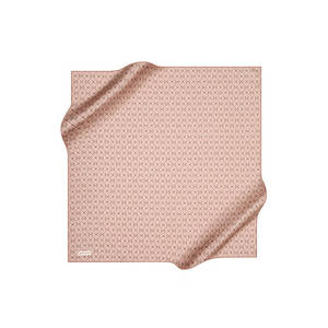 Pierre Cardin Crepe Satin <b>Square</b> <b>Scarf</b> 90x90 cm with Digital Print Logo Design - Product Image 1