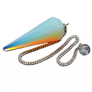Péndulo de opalita de la mejor calidad al por mayor, de cristal Natural piedra preciosa, péndulos de cono facetado, herramienta de radiestesia, artesanía de piedra semipreciosa - Product Image 4