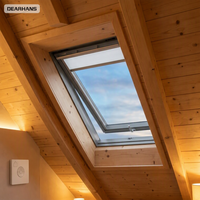 Fenêtre de toit manuelle à ventilation, montée sur le toit, avec auvent, cadre en aluminium, vitrage Low-E pour balcon et projets résidentiels
