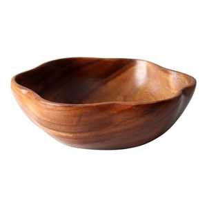 ขอบเปลือกไม้ทำจากไม้ธรรมชาติทรงลึกขนาดใหญ่ทำด้วยมือขอบไม้สำหรับครอบครัวสลัดผักผลไม้ขายดี - Product Image 4