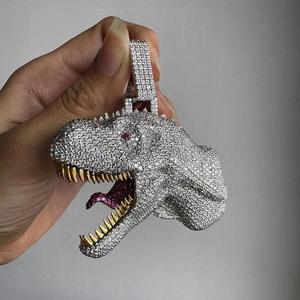 Cut VVS Moissanite <b>Crystal</b> Rhinestone Cute Gold Plated Hip-Hop <b>Jewelry</b> Pendant Anniversary Gift for Unisex 925 Sterling Silver - Product Image 6