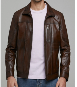 Vêtements pour hommes Veste en cuir Nouvelle mode Veste en cuir pour hommes Veste en cuir coupe-vent - Product Image 5