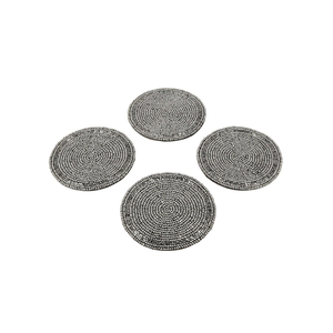 Posavasos con cuentas decorativas para boda con estructura frondosa única, 5,5x5 pulgadas, suministros para restaurante - Product Image 3