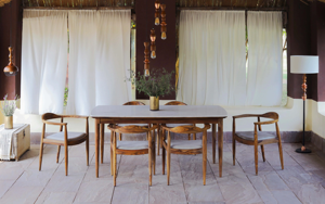 Ensemble de table et de chaises de salle à manger rectangulaires en bois massif de style nordique, luxe moderne, 6 places - Product Image 6