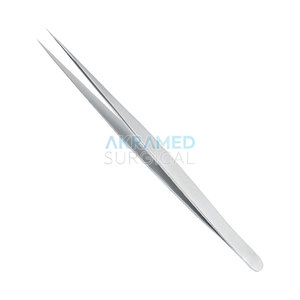 Pince à cils pointue inclinée en acier inoxydable vente en gros ciseaux à ressort applicateur de sourcils à pointe de fibre plastique durable - Product Image 3