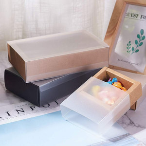 Cajas Kraft cuadradas pequeñas de primera calidad para embalaje de regalo elegante con papel de caja de perfume de ventanas de Pvc transparente - Product Image 6