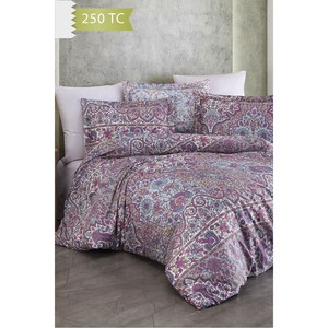 Juego de Funda Nórdica Varol 250 TC de Bambú y Algodón Satinado, Diseño Floral Tejido, Estilo Clásico para el Hogar, Tamaño Familiar - ETERNITY - Product Image 1