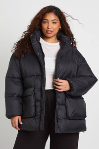 Chaqueta de Invierno Acolchada de Manga Larga de Punto Transpirable Color Verde Neón Rojo para Mujer - Product Image 4