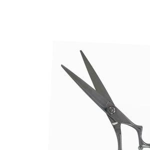 Ciseaux de coupe de cheveux de beauté de qualité supérieure en acier métallique enduit noir ciseaux de Salon de coiffure de barbier avec pochette à fermeture éclair - Product Image 5