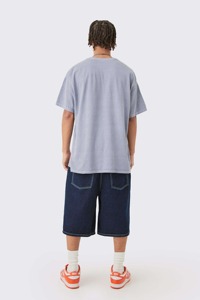 100% coton T-shirt surdimensionné pour hommes Logo personnalisé épaule tombante avec motif solide Style de mode de rue - Product Image 5