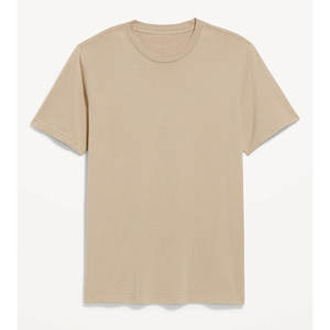 Camiseta de manga corta clásica con cuello redondo, informal, de verano, básica, de algodón, de primera calidad, camiseta lisa para marca. - Product Image 6