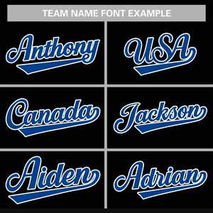 Camiseta de Béisbol Sublimada Personalizada en Negro y Azul con Botones, Uniforme de Equipo Juvenil Masculino, Camiseta de Entrenamiento de Softbol con Nombre y Número Personalizados - Product Image 4