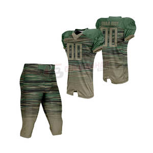 Ensemble d'uniformes de football américain de coupe athlétique légers personnalisés équipement à manches courtes respirant avec matériel de football caractéristiques - Product Image 2