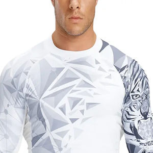 Haute qualité et conception personnalisée hommes Rash guard Gym Fitness Wear Made Rash Guard Protection solaire maillots de bain avec service OEM - Product Image 4