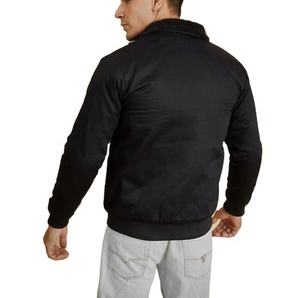2025 nouveauté hommes Bomber veste léger Polyester tissu Durable solide noir couleur côtes cou Street Style Bomber veste - Product Image 3