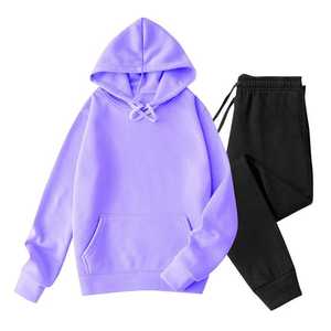 Chándal de 2 piezas para hombre, sudadera con forro polar, Sudadera con capucha y pantalones de chándal para correr - Product Image 4