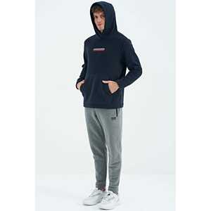 Sudadera de Forro Polar Azul Marino para Hombre 88301 Hecha de Material de Poliéster/Algodón Marca Hern - Product Image 2