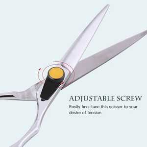 Ciseaux de coiffure professionnels en gros, lames droites et aiguisées en acier inoxydable, pour droitiers, usage en salon - Product Image 6