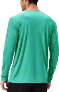 เสื้อป้องกันผดผื่นแขนยาวป้องกันแสงแดด UPF 50 + UV สำหรับผู้ชายผ้าซับลิเมตสำหรับใช้เป็น MMA แห้งเร็วน้ำหนักเบา - Product Image 3