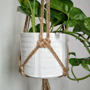 Best Selling 100% Handmade Jute Plant <b>Hanger</b> Stylish Traditional Home Decor Garden Item Eco-Friendly Custom Logo for Room Use - Product Image 3