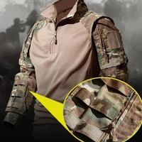 Chemise Tactique à Manches Longues de Haute Qualité en Matériau Durable pour Hommes, Veste Tissée et Ignifuge Camouflage, Respirante