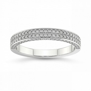 แหวนเพชรเม็ดเล็กฝังแน่นแบบ Eternity Band เพชรเลี้ยงในห้องปฏิบัติการ 0.50 กะรัต น้ำหนักรวม 14 กะรัต ทองคำแท้ สี FG ความสะอาดระดับ VS 104 เพชร ดีไซน์ปรับแต่งได้ - Product Image 2