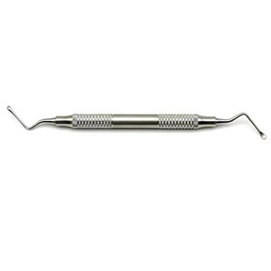 Ensemble de 3 instruments chirurgicaux dentaires en acier inoxydable : Curettes dentaires dentelées, Détartreur dentaire, Curette osseuse, Outils d'implantation - Product Image 4