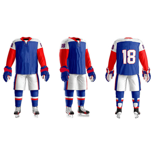 Nuevos Conjuntos de Uniformes de Hockey sobre Hielo, Ropa Deportiva 100% Poliéster Transpirable Antibacteriano, Impresión Personalizada con Nombre y Número del Equipo - Product Image 6